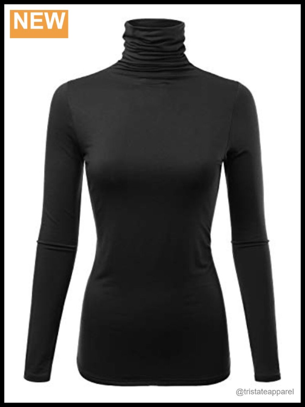 Women's Premium Long Sleeve Turtleneck Lightweight Pullover Sweater Made in USA